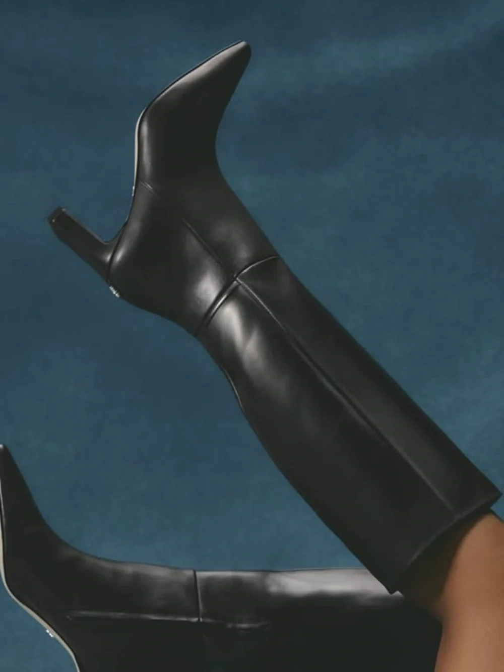Sam Edelman Black Over-The-Knee Pointed Toe Stiletto Boots